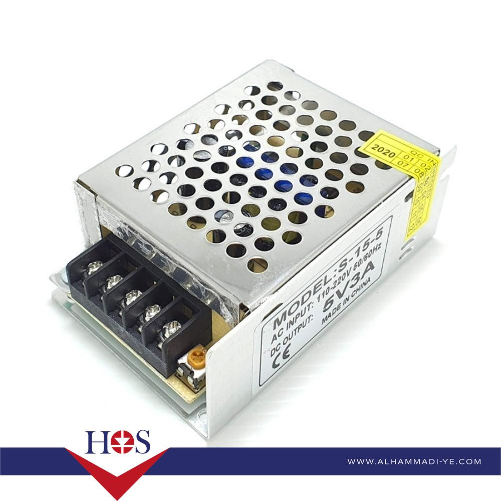High Quality Power Supply 15W 5V 3A S-15-5  باور  شيك 5 فولت 3 امبير