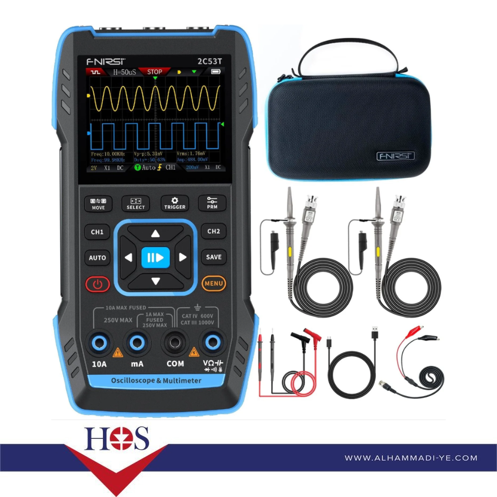 FNIRSI 2C53T 50MHz 250MS/s Handheld 3in1 Oscilloscope Multimeter Signal Generator