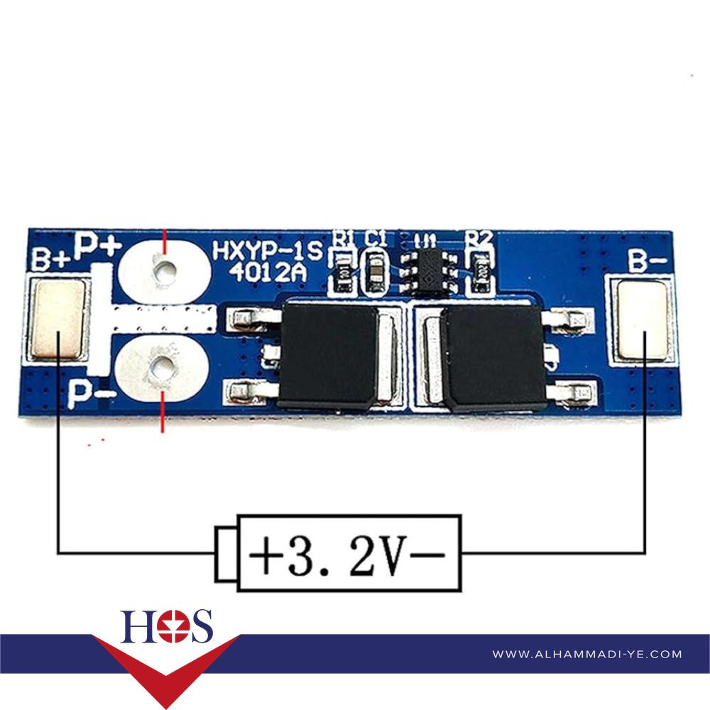 HXYP-1S-4012A 1S 3.7V Lithium Battery Protection Board,Solder Pad Affixed with Nickel Sheet Upper Limit Working Current 12A;  Upper Limit Instantaneous Current 17A  بالنس موسفت