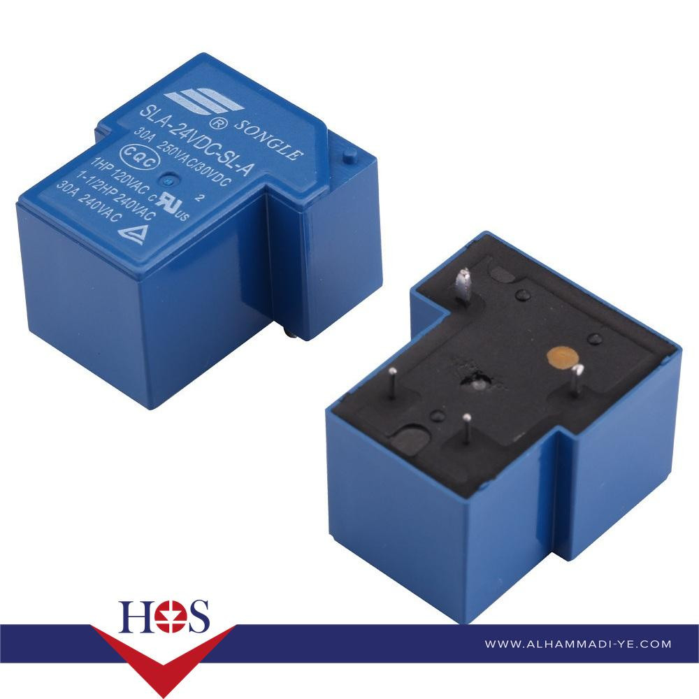 SLA-24VDC-SL-C-30A-RELAY ريلي 24 فولت 30 امبير 4 ارجل