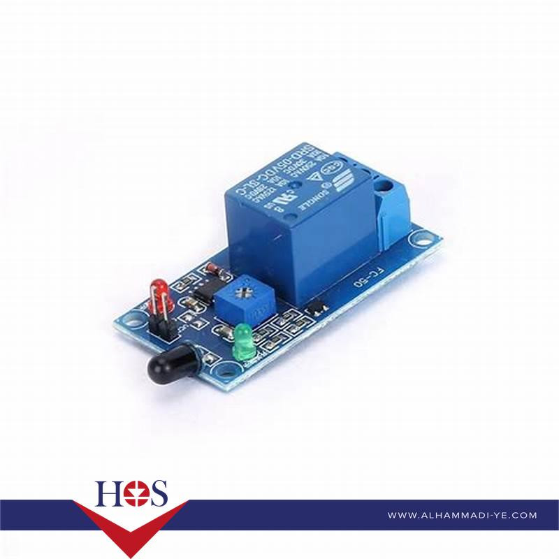 Flame sensor module relay module fire alarm وحدة حساس انذار الحريق مع الريلي