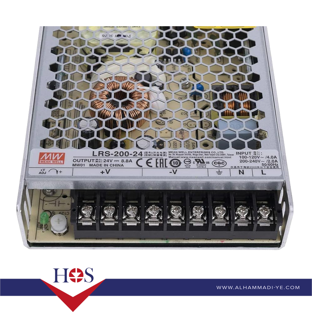 Original Taiwan MEAN WELL LRS-200-24 Power Supply  باور تيواني شيك