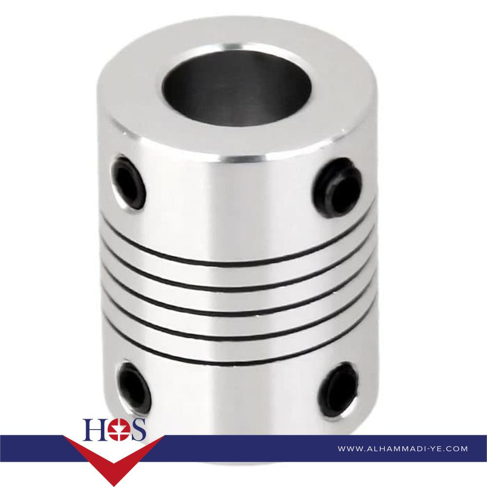 Flexible Couplings 5mm Shaft to 10mm screw -D-19mm -H-25mm  كبلج من 5 مل - 10مل العمق -19 مل الارتفاع - 25 مل