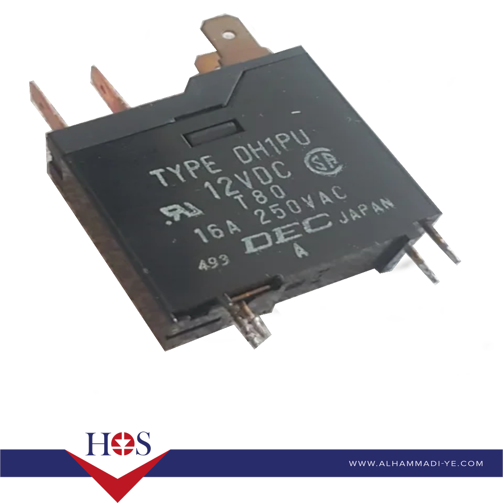 Relais-12vdc-12v-dh1pu-t80-16a-250vac-250v ريلي 12 فولت 6 ارجل