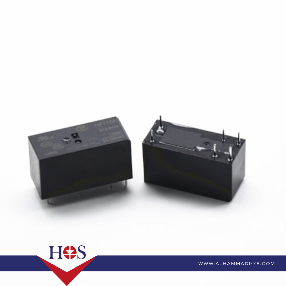 Relay-HF115F-12V-6P-8A ريلي 12 فولت 8 امبير 6 ارجل