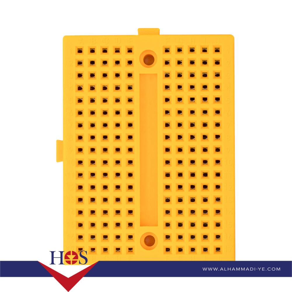 170pts Mini Breadboard SYB170Yellow with Connect بردة تجارب كبس اصفر