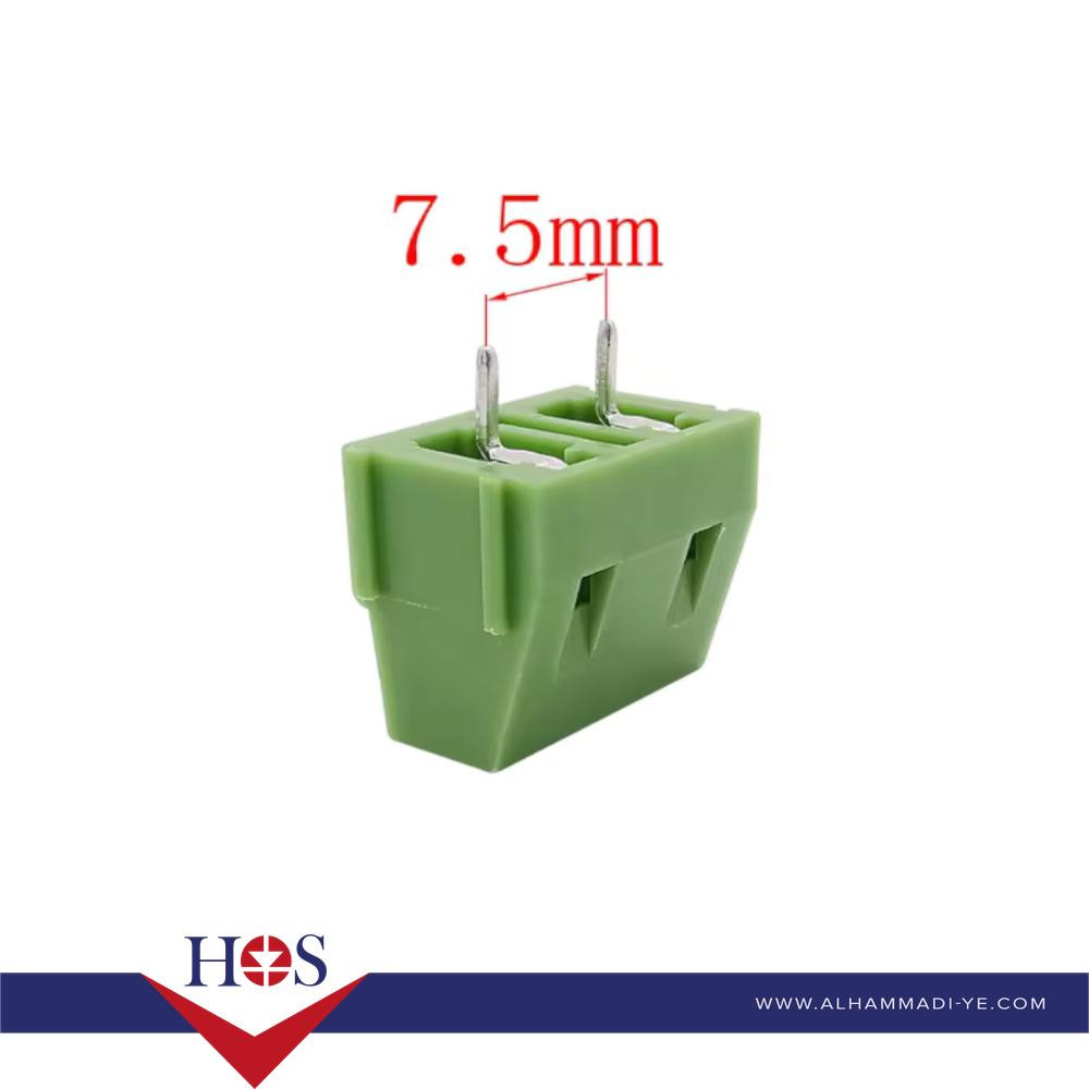 Green KF128-2P 2.54mm Straight Needle PCB Terminal Blocks ترمينال ذكر 2 ارجل