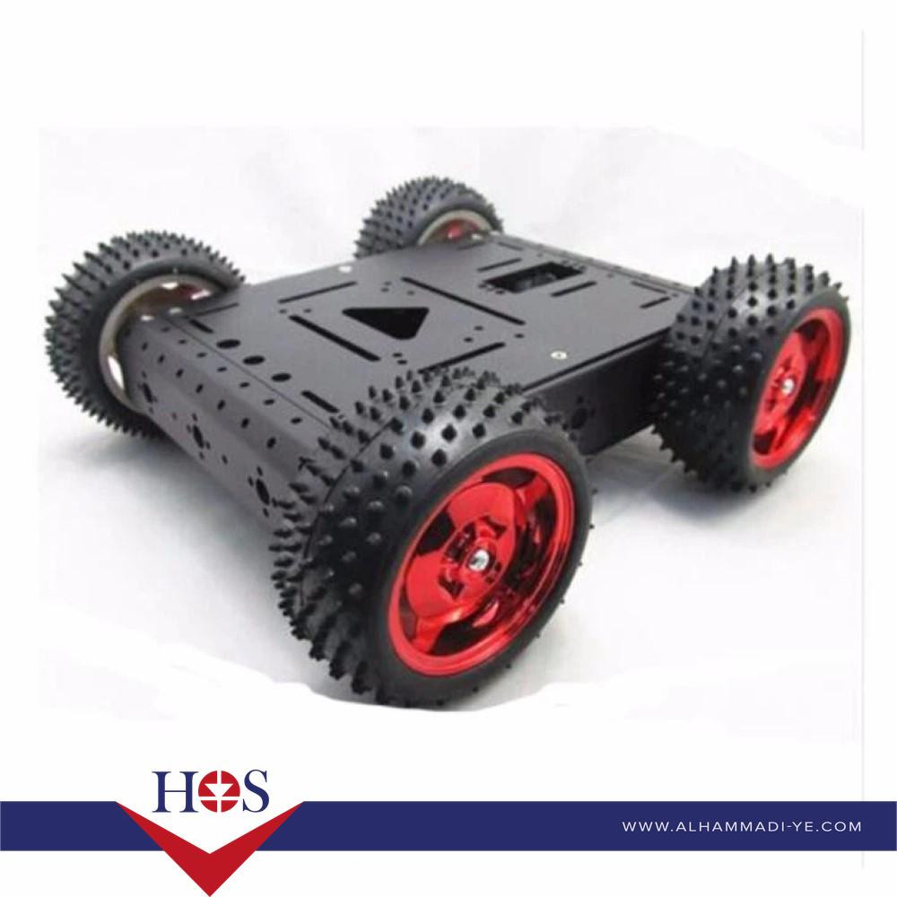 Metal Tank Robot Smart Car Chassis Big Tyre هيكل سيارة روبوت دبابة معدنية بعجلات كبيرة