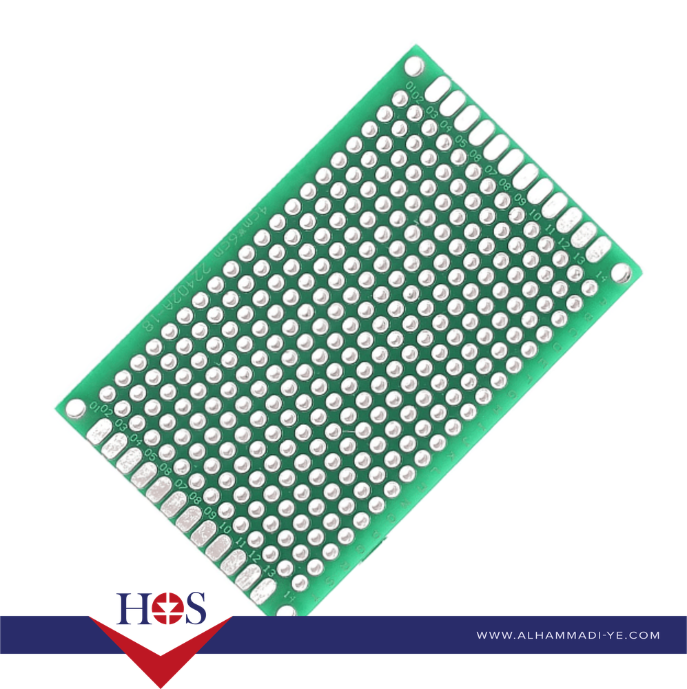 5*7 cm Universal PCB Prototype Board Double-Sided 2.54mm Hole pitch برده تجارب اخضر مخرم 5*7 سم