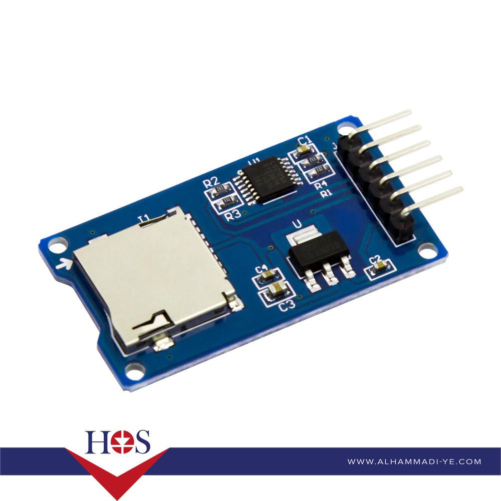 Micro SD Card Module Mini TF Card Read+Write 6Pin بيت ذاكرة اردوينو