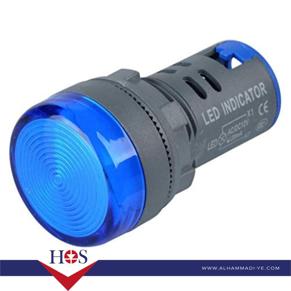 Blue AC/DC24V 16mm AD16-16E LED Power Pilot Signal Light Lamp MOQ10 لمبه اشاره طبلون ازرق