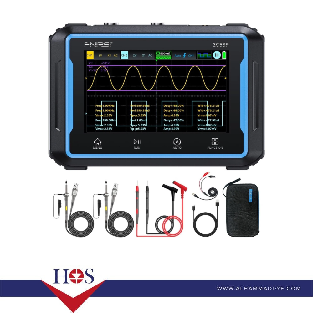 FNIRSI 2C53P 3-IN-1 50MHz 250MS/s Dual Channel Tablet Touchable Oscilloscope Multimeter DDS Generator