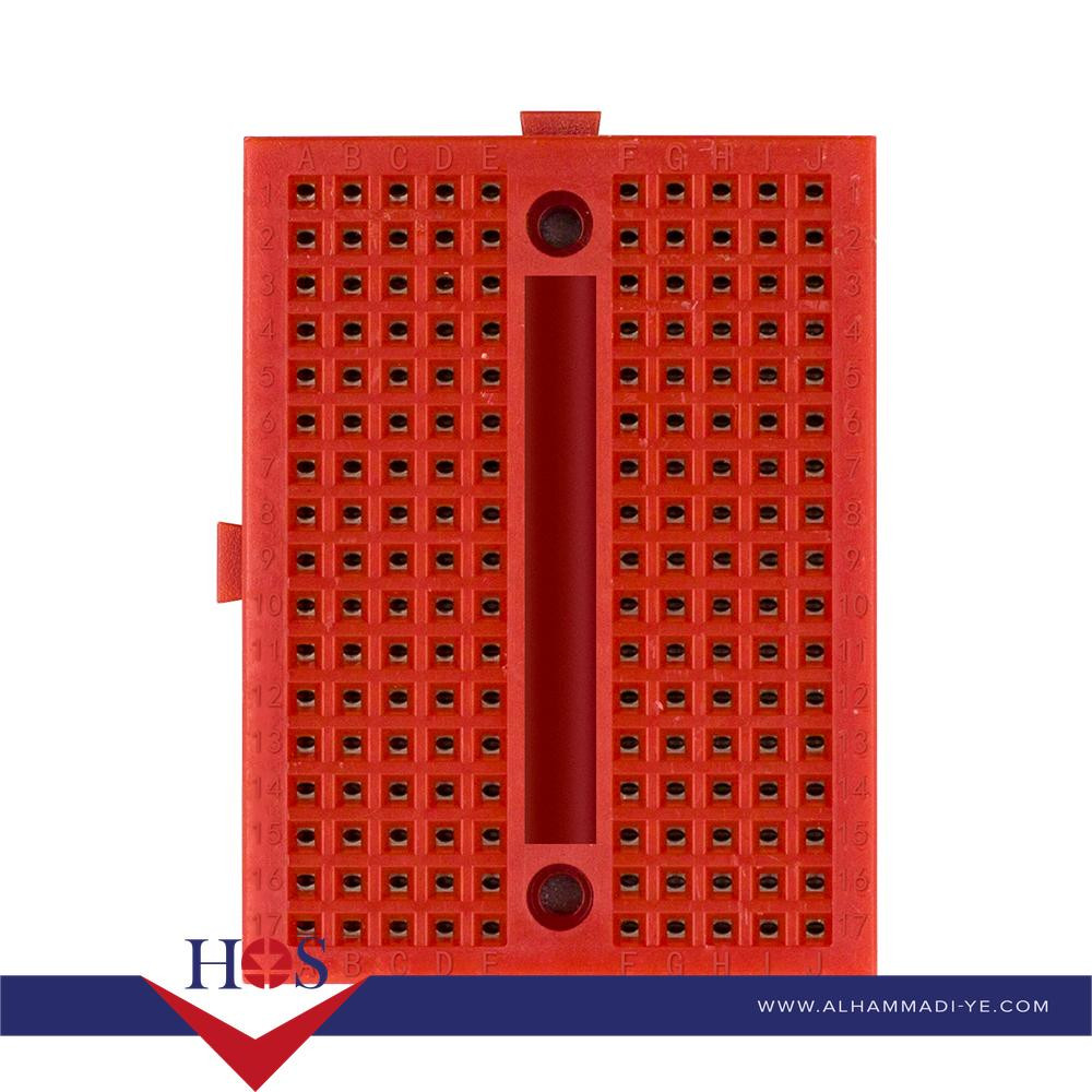 170pts-Mini-Breadboard-SYB170-Red-with-Connect بردة تجارب كبس احمر