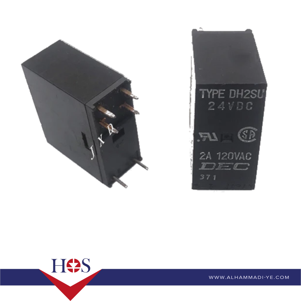 TYPE-DH2SU-24V-DC-2A-relay ريلي 24 فولت 2 امبير 6 ارجل