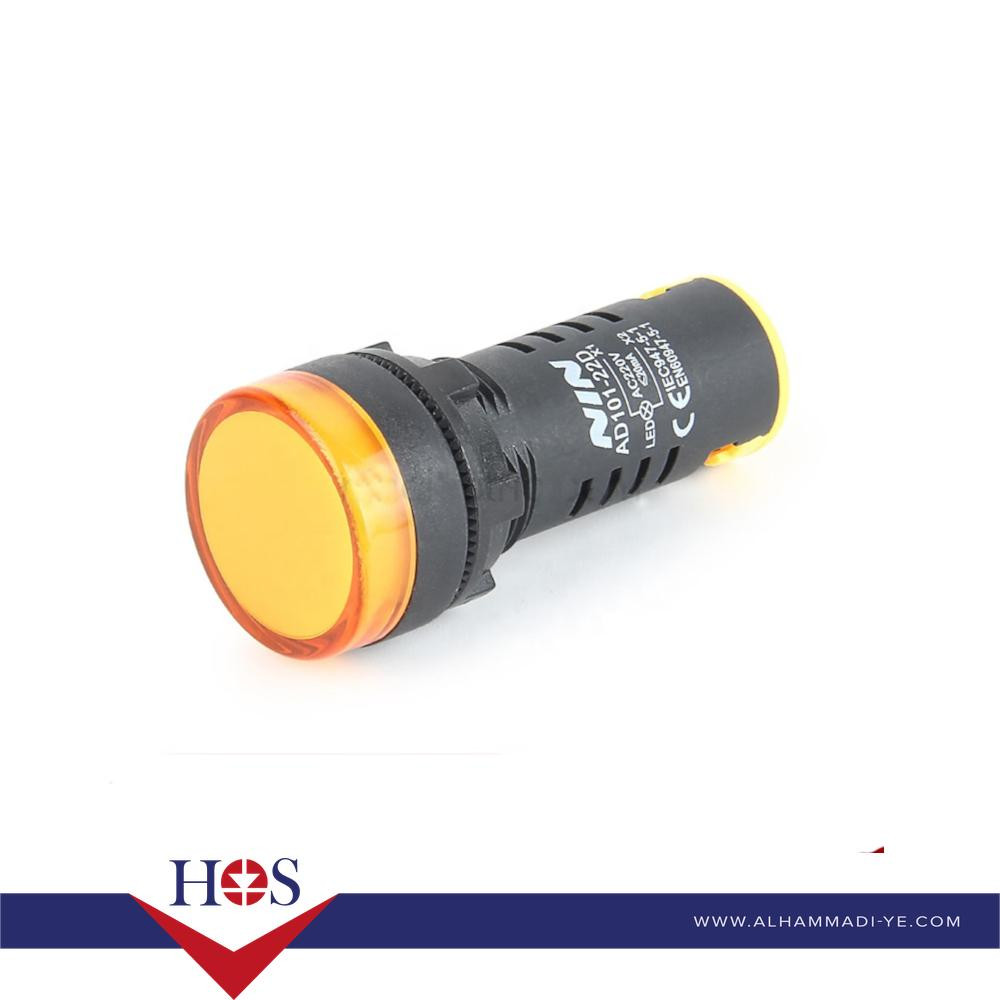 Yellow AC/DC24V 16mm AD16-16E LED Power Pilot Signal Light Lamp MOQ10 لمبه اشاره طبلون اصفر