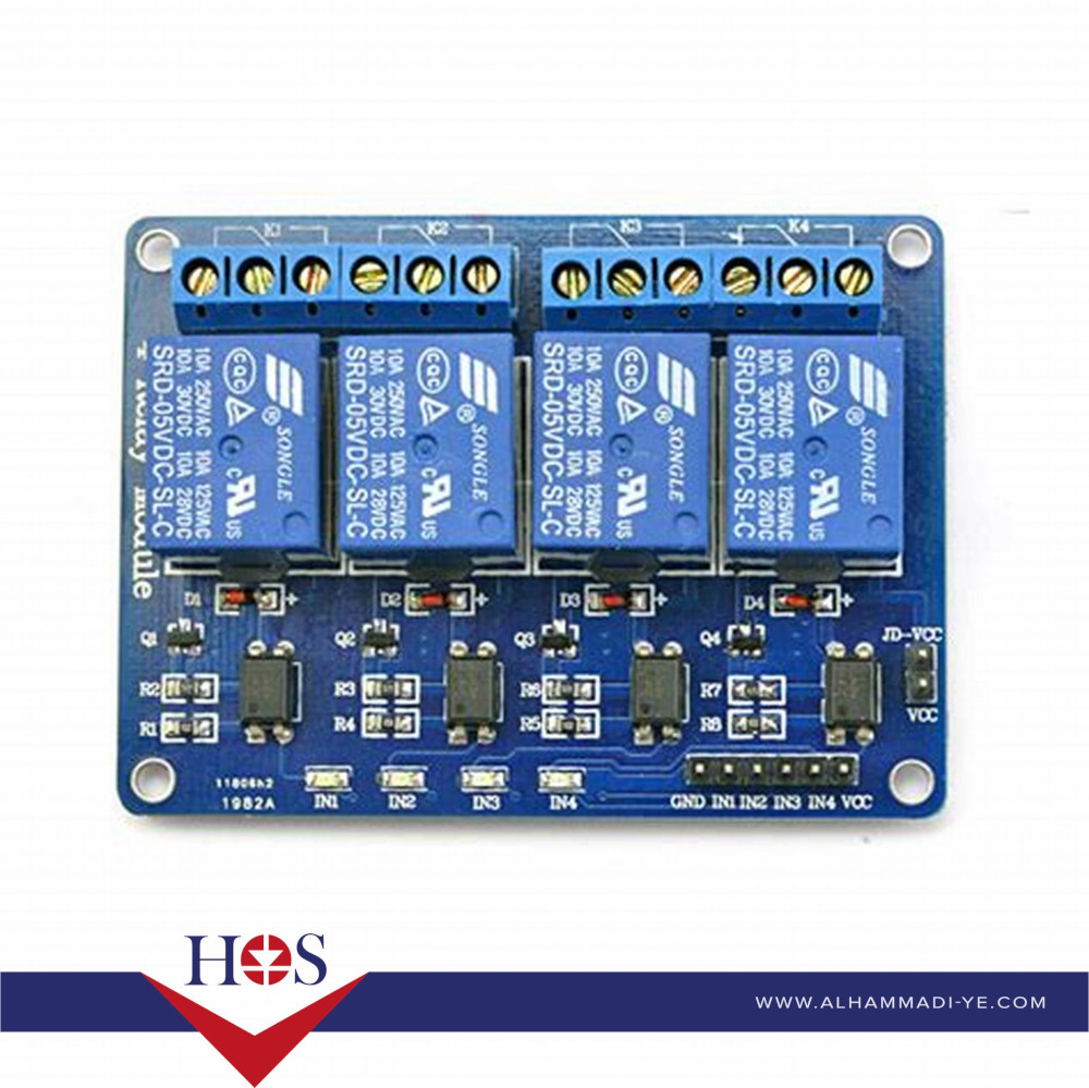 4 Channel 12V Relay Module Shield ريلي 4 قناة 12 فولت