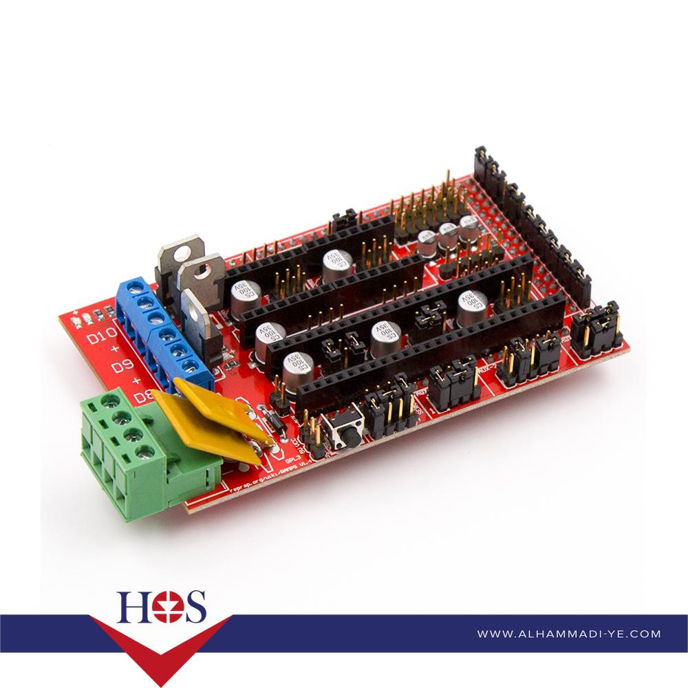 RAMPS 1.4 Board Red For 2560 وحدة شيلد دريفر اردوينوميجا  5 محاور