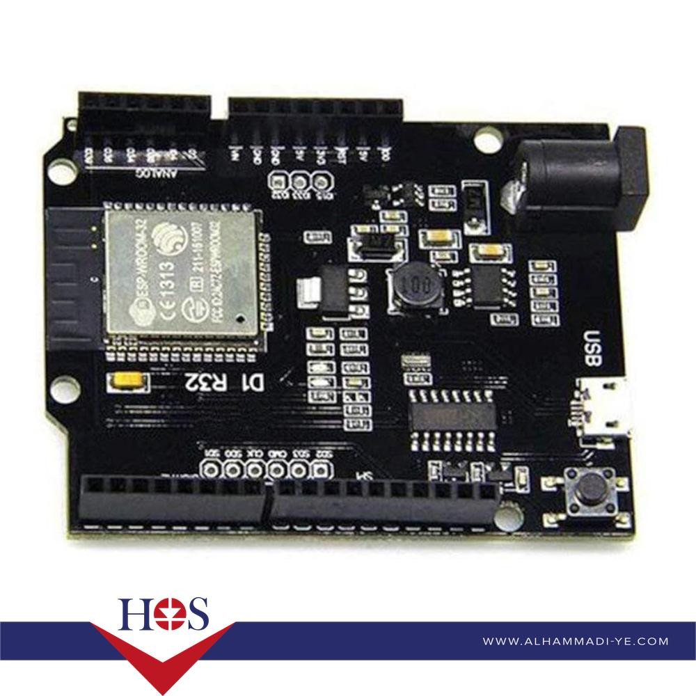 WiFi and Bluetooth Esp32 4MB Flash UNO D1 R32 CH340G Development Board Micro USB متحكم شيلد