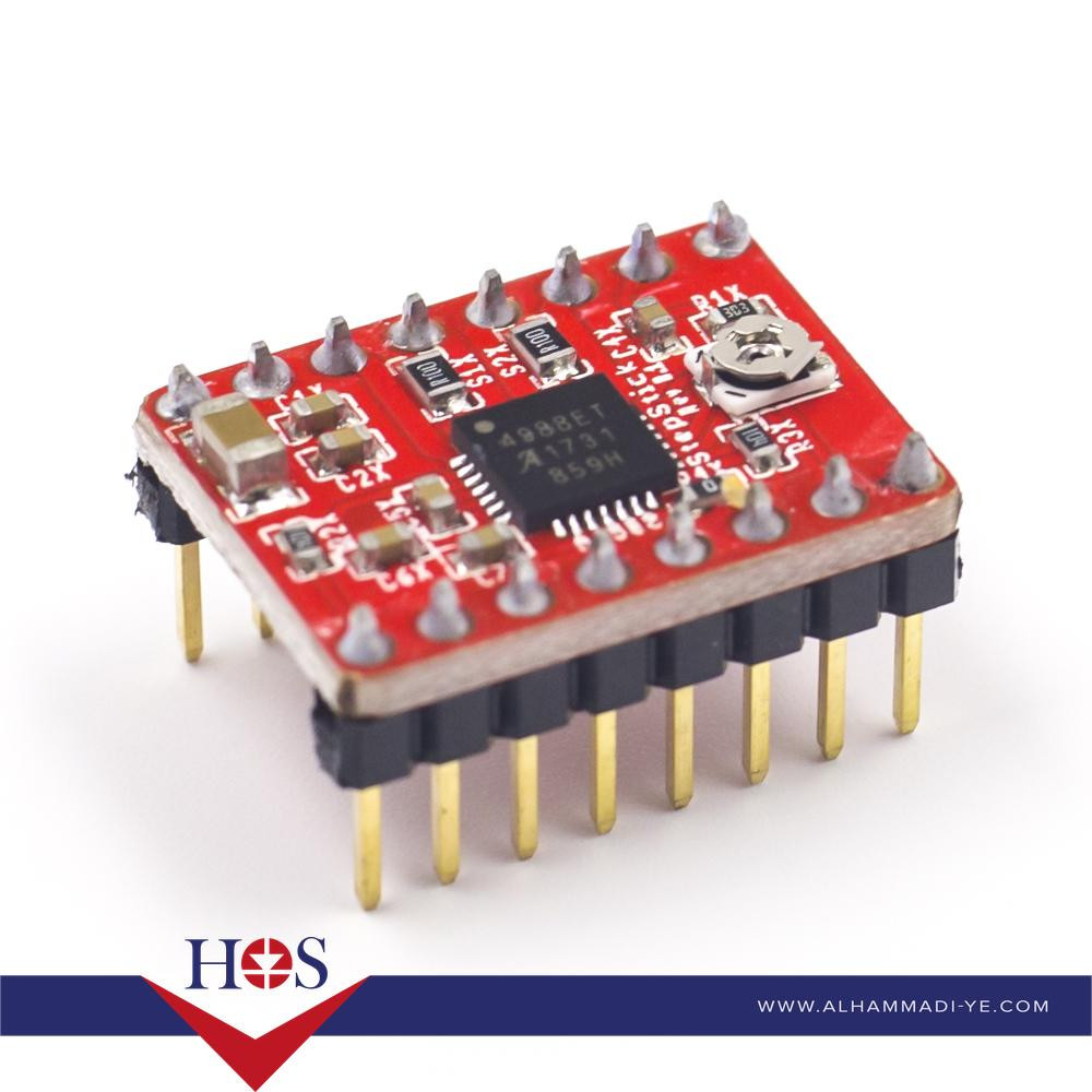 Driver with red PCB A4988 وحدة دريفر احمر