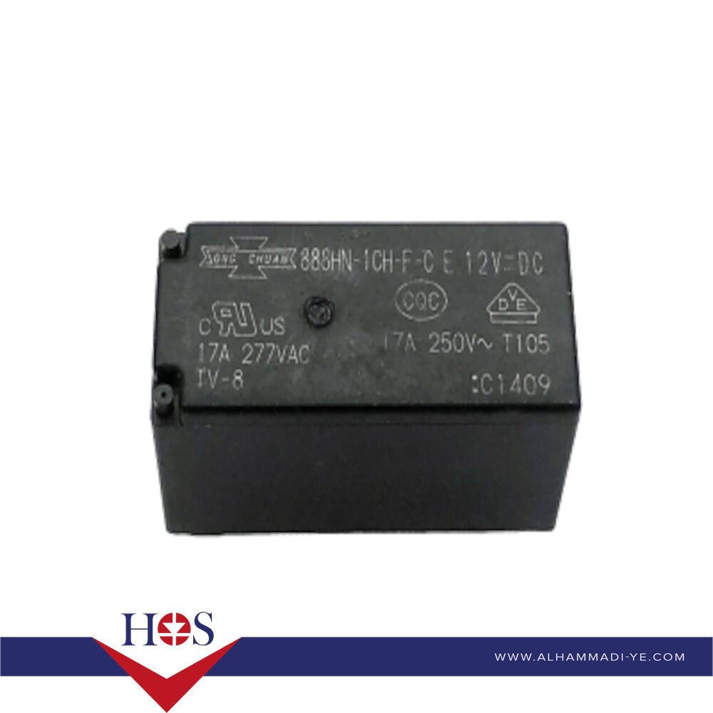 888HN-1CH-F-C-E-12V-DC-RELAY ريلي 12 فولت 8 ارجل