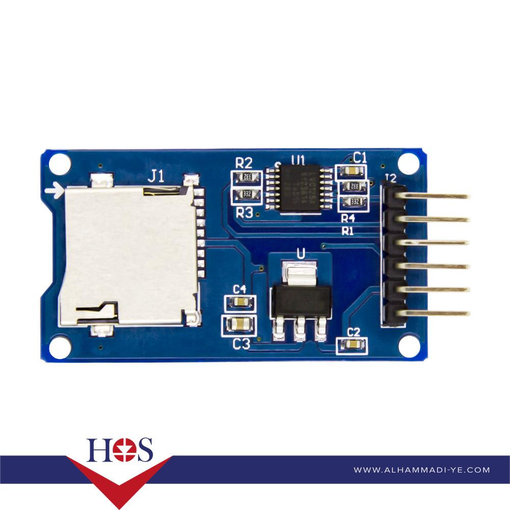Micro SD Card Module Mini TF Card Read+Write 6Pin بيت ذاكرة اردوينو