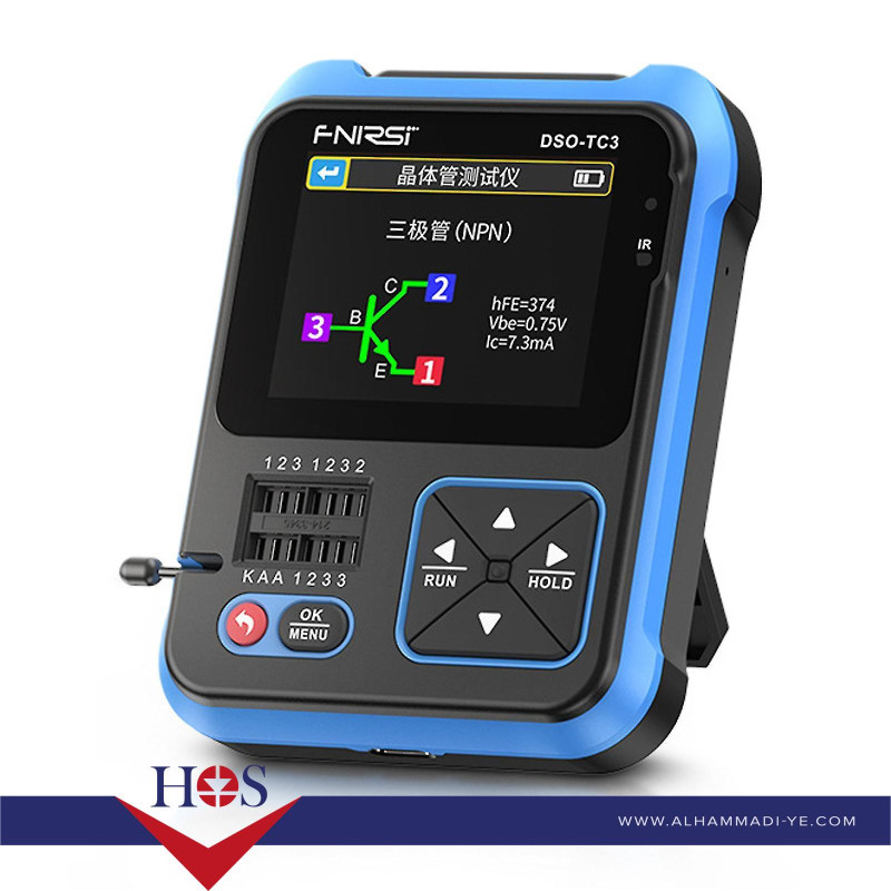 FNIRSI-DSO-TC3 3-IN-1 Handheld 500KHz 10MS-s Digital Oscilloscopes Signal Generator Transistor Tester اسلسكوب