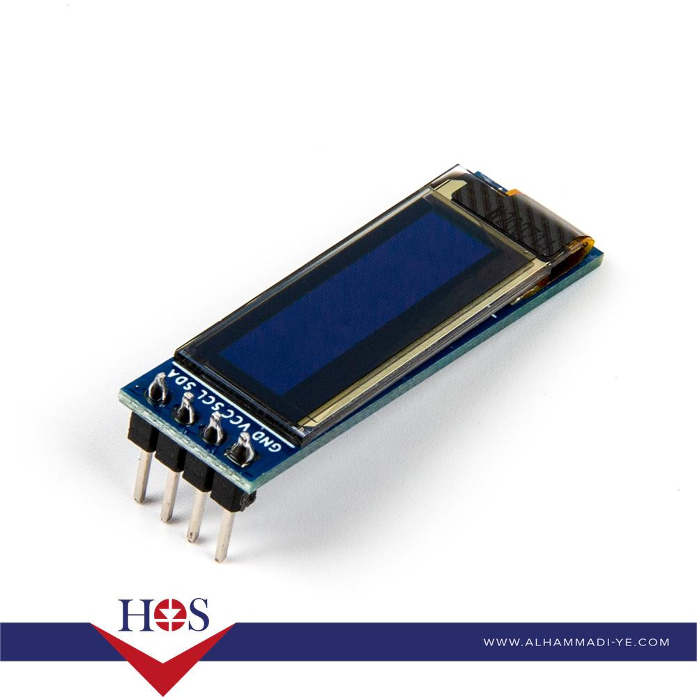 0.91 inch 128x32 I2C IIC Serial Blue OLED LCD Display Module شاشة اولد