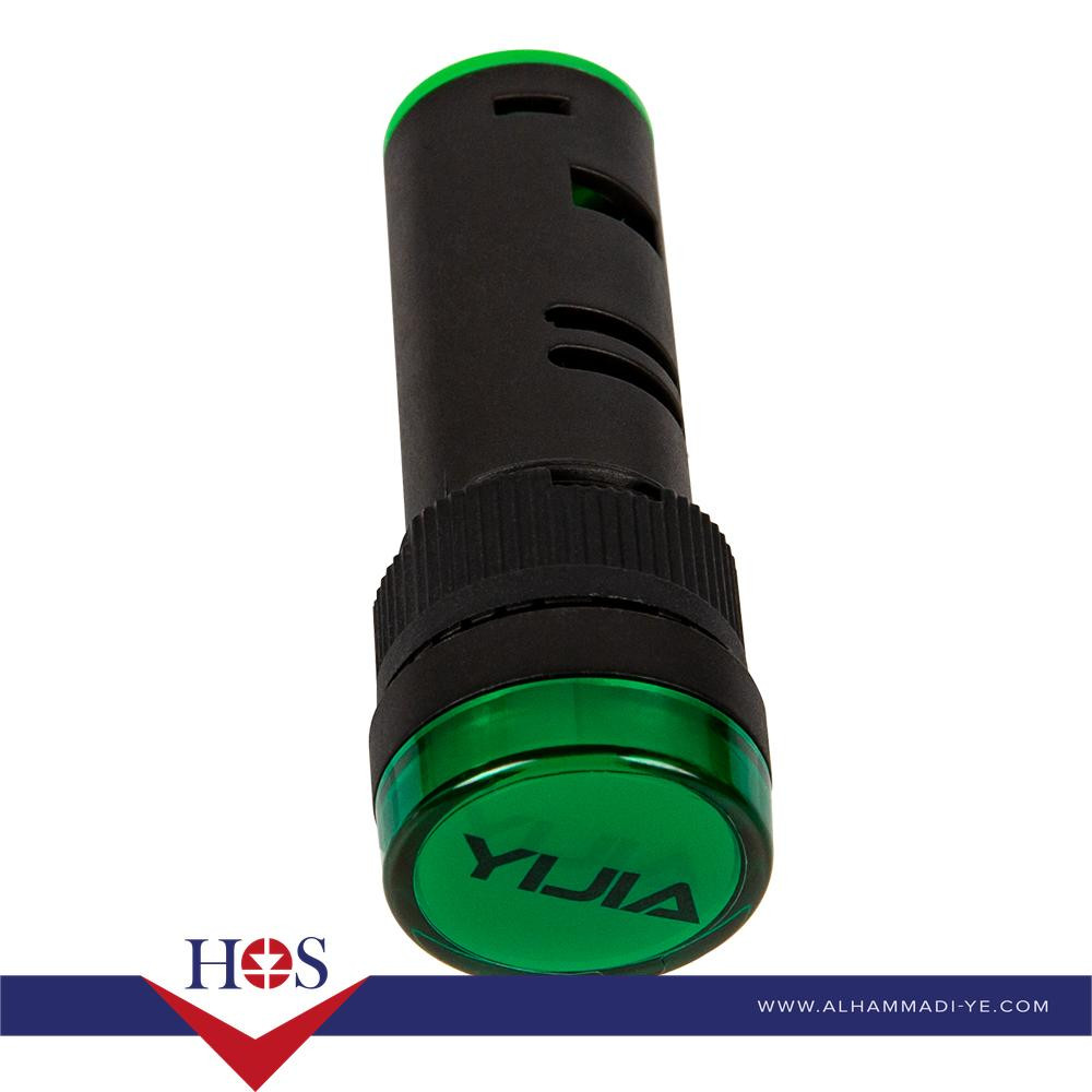 Green DC24V 16mm AD16-16E LED Power Pilot Signal Light Lamp MOQ10 لمبه اشاره طبلون اخضر