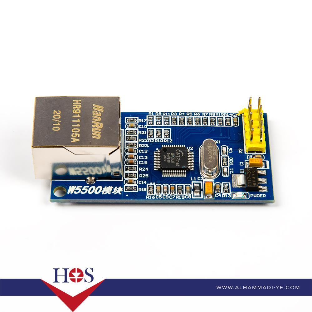 SPI to Ethernet Hardware TCP/IP W5500 Ethernet Network Module متحكم وحدة شبكة ايثرنت