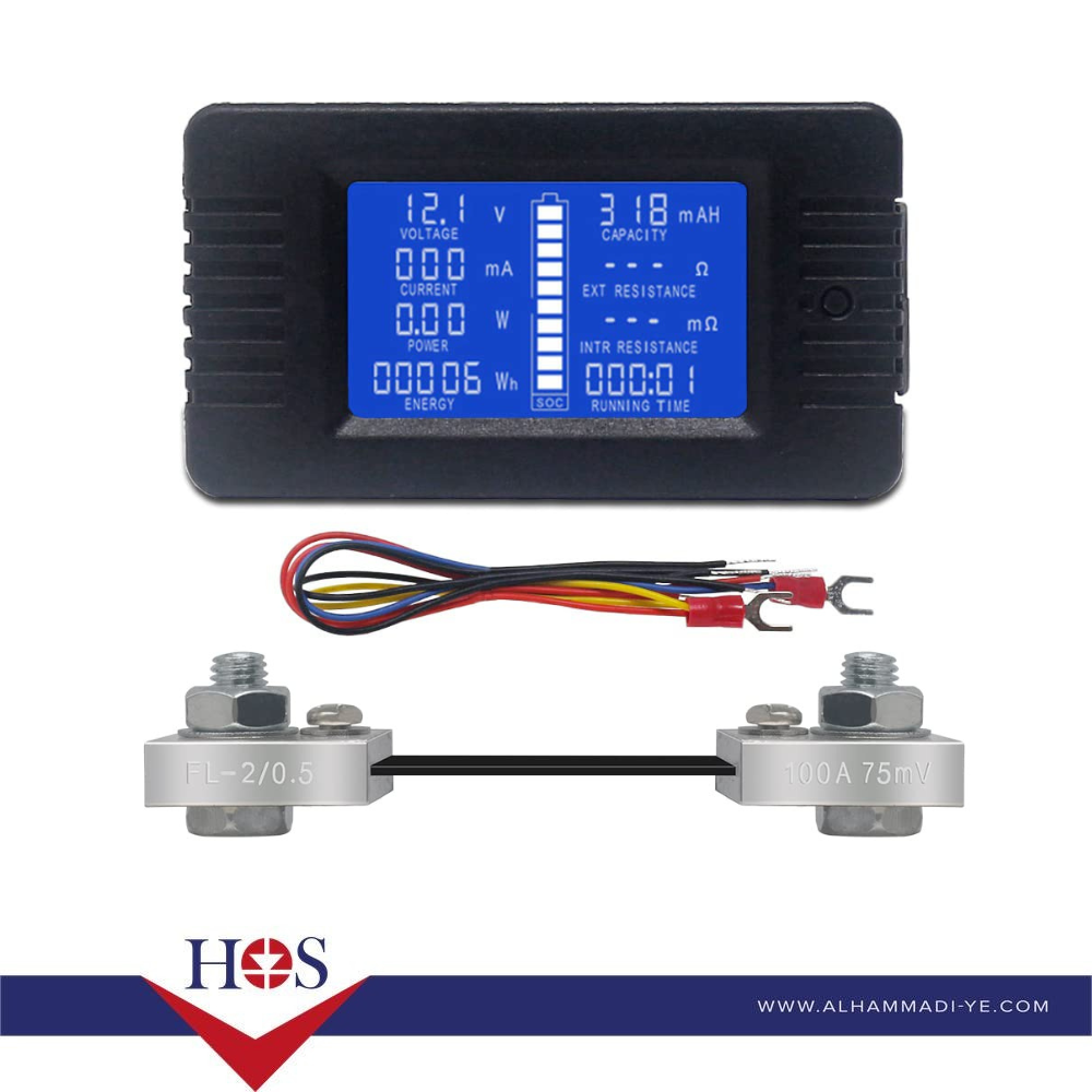 DC Battery Meter Voltmeter Ammeter Energy Monitor LCD Multimeter